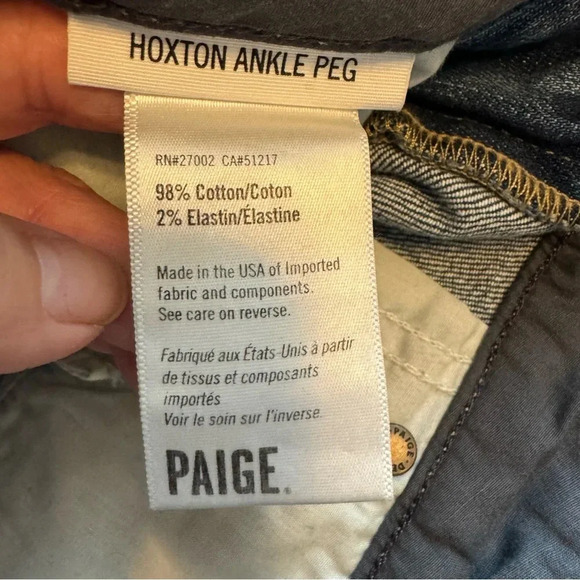 Paige Hoxton Ankle Peg Skinny Jean Medium Wash Size 29 - Picture 7 of 9